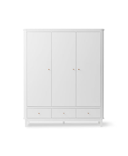 Oliver Furniture Wood Wardrobe 3 Doors, white – product photo