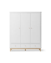 Oliver Furniture Wood Wardrobe 3 Doors, white/oak – product photo