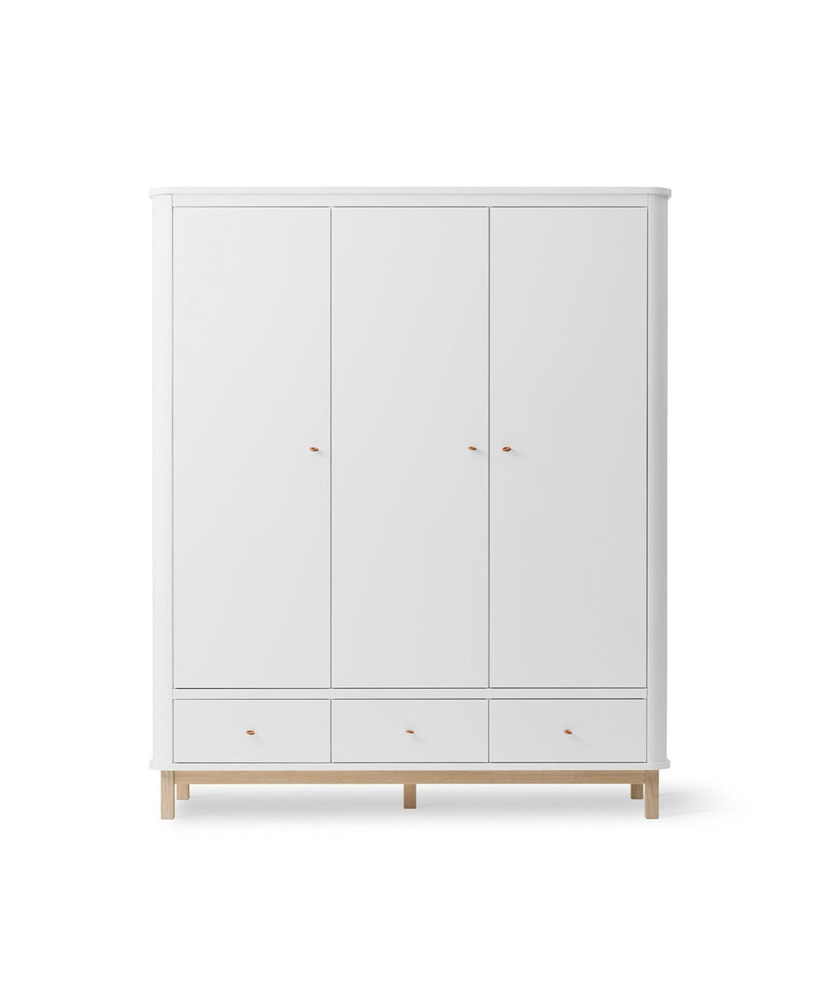 Oliver Furniture Wood Wardrobe 3 Doors, white/oak – product photo