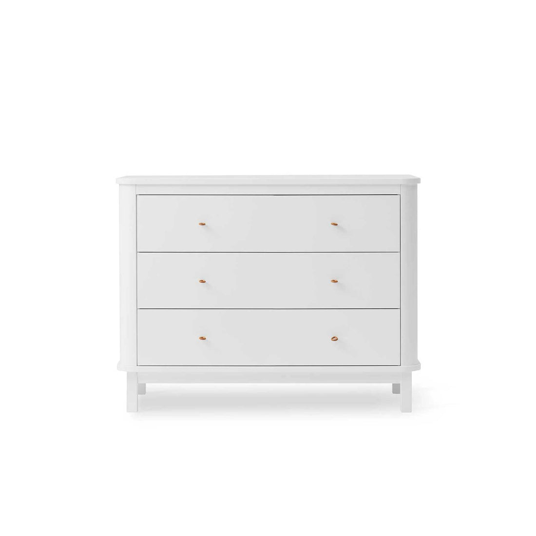Wood Dresser 3 Drawers White