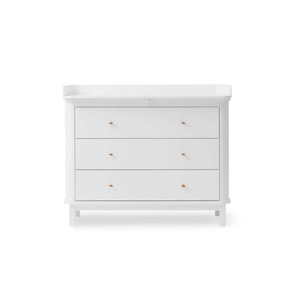 Wood Nursery Dresser 3 Drawers White
