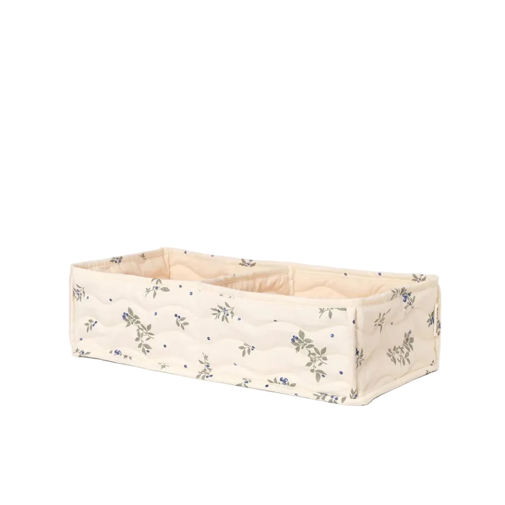 Floral-patterned fabric basket