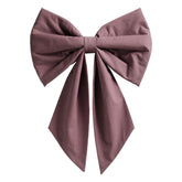 Large handmade fabric bow in cotton, 60x40 cm, plum colour