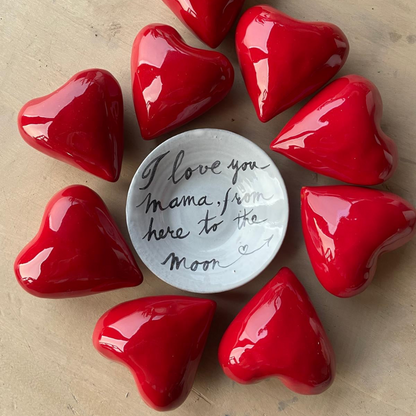 Red Porcelin Heart