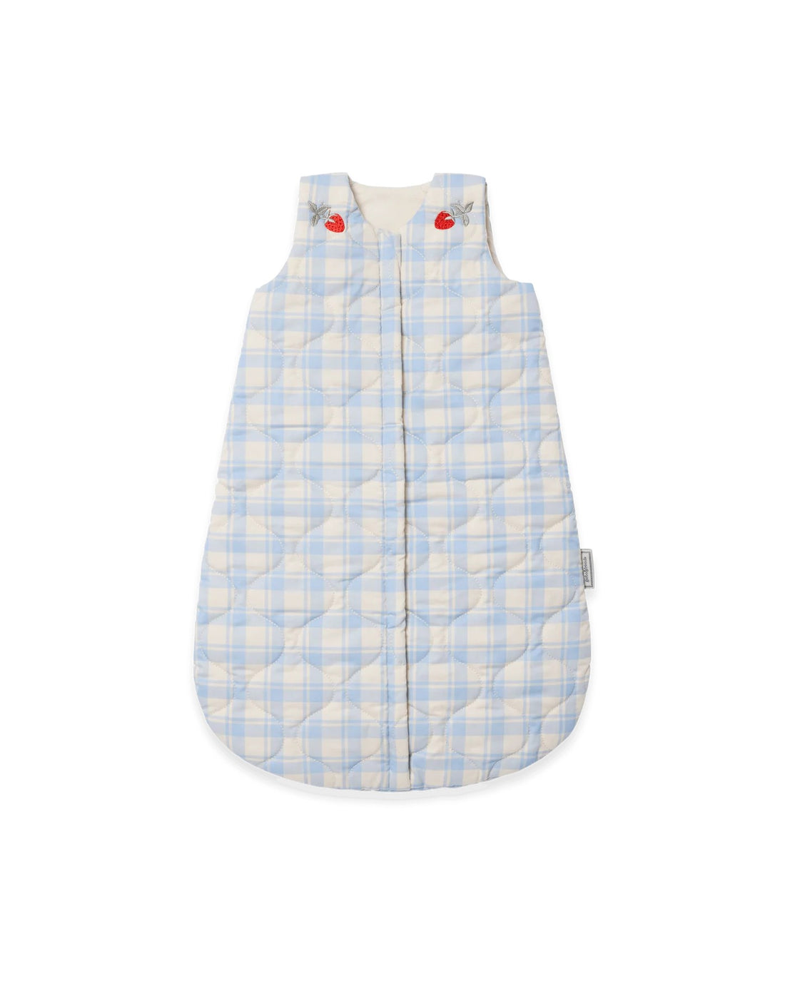 Satin Quilted Sleeping Bag Plaid Sky – product photo