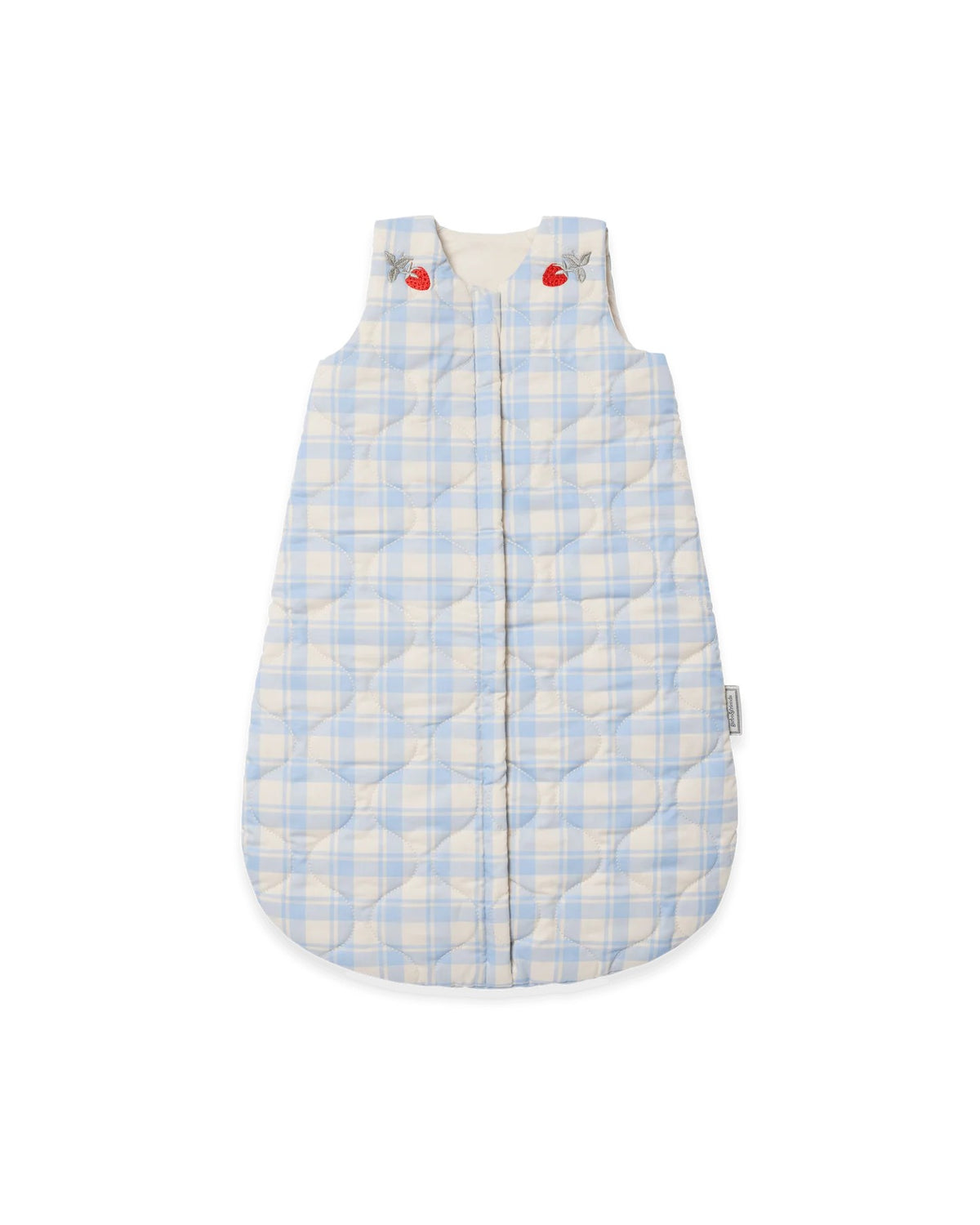 Satin Quilted Sleeping Bag Plaid Sky – product photo