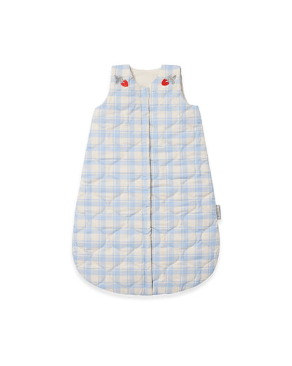 Satin Quilted Sleeping Bag Plaid Sky – product photo