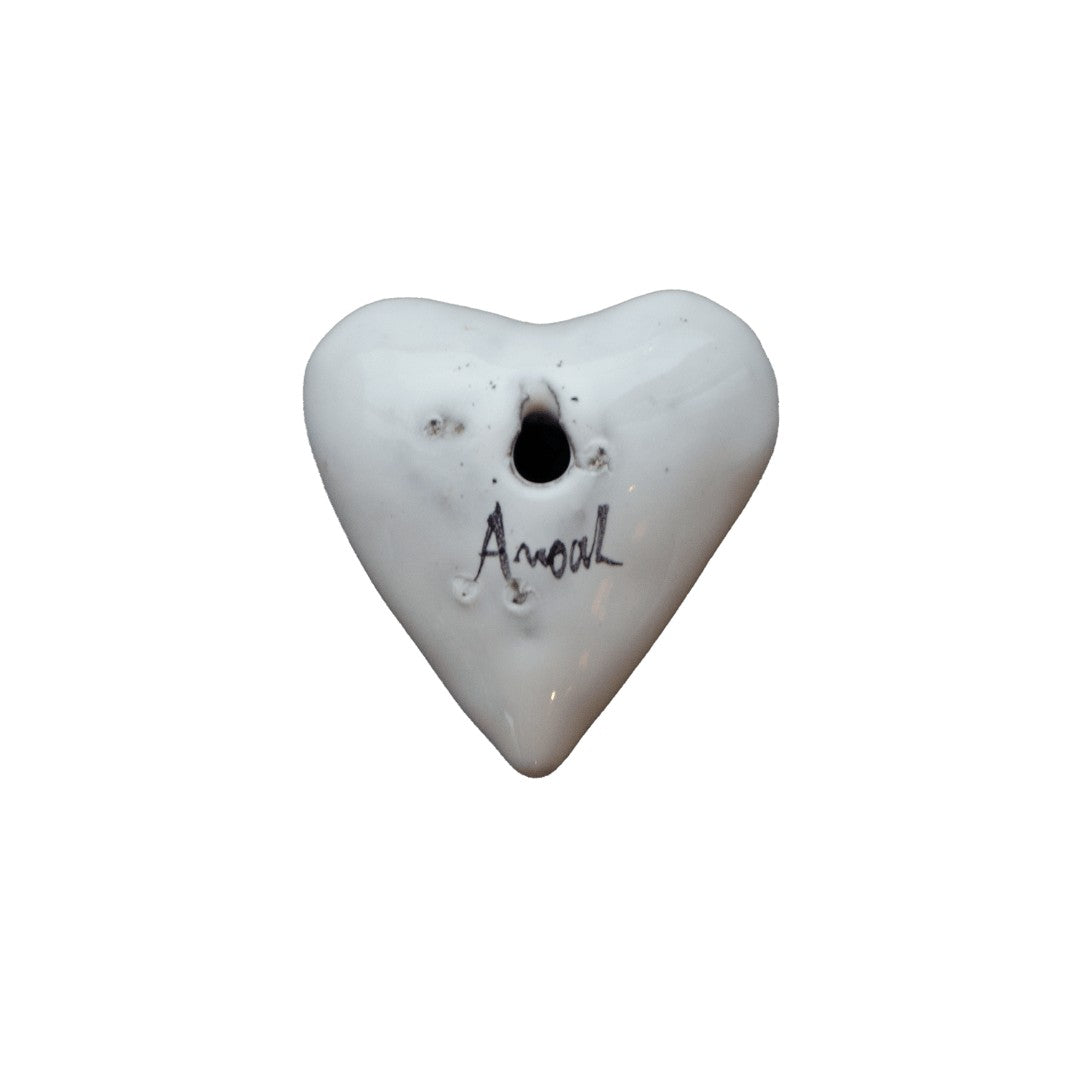 Porcelain alphabet heart with initial – product photo