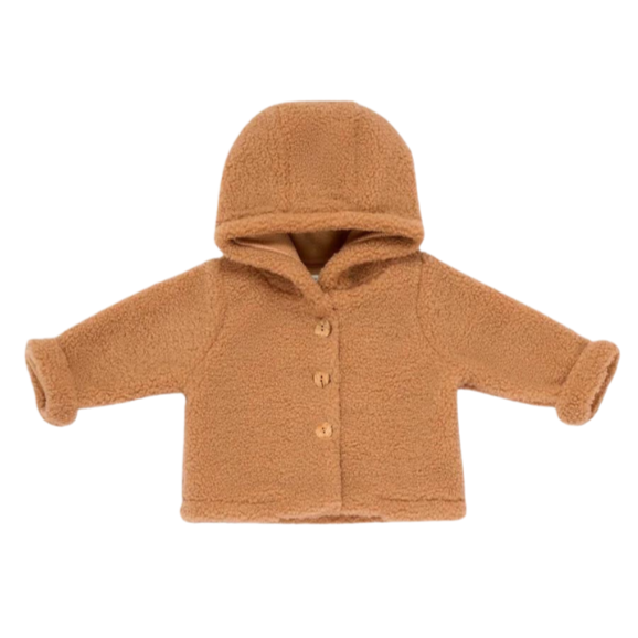 Brown teddy baby jacket Aike of the New Society for the Archive Store
