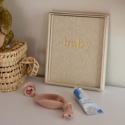 Write To Me: The First Year Of You baby memory journal box, front view