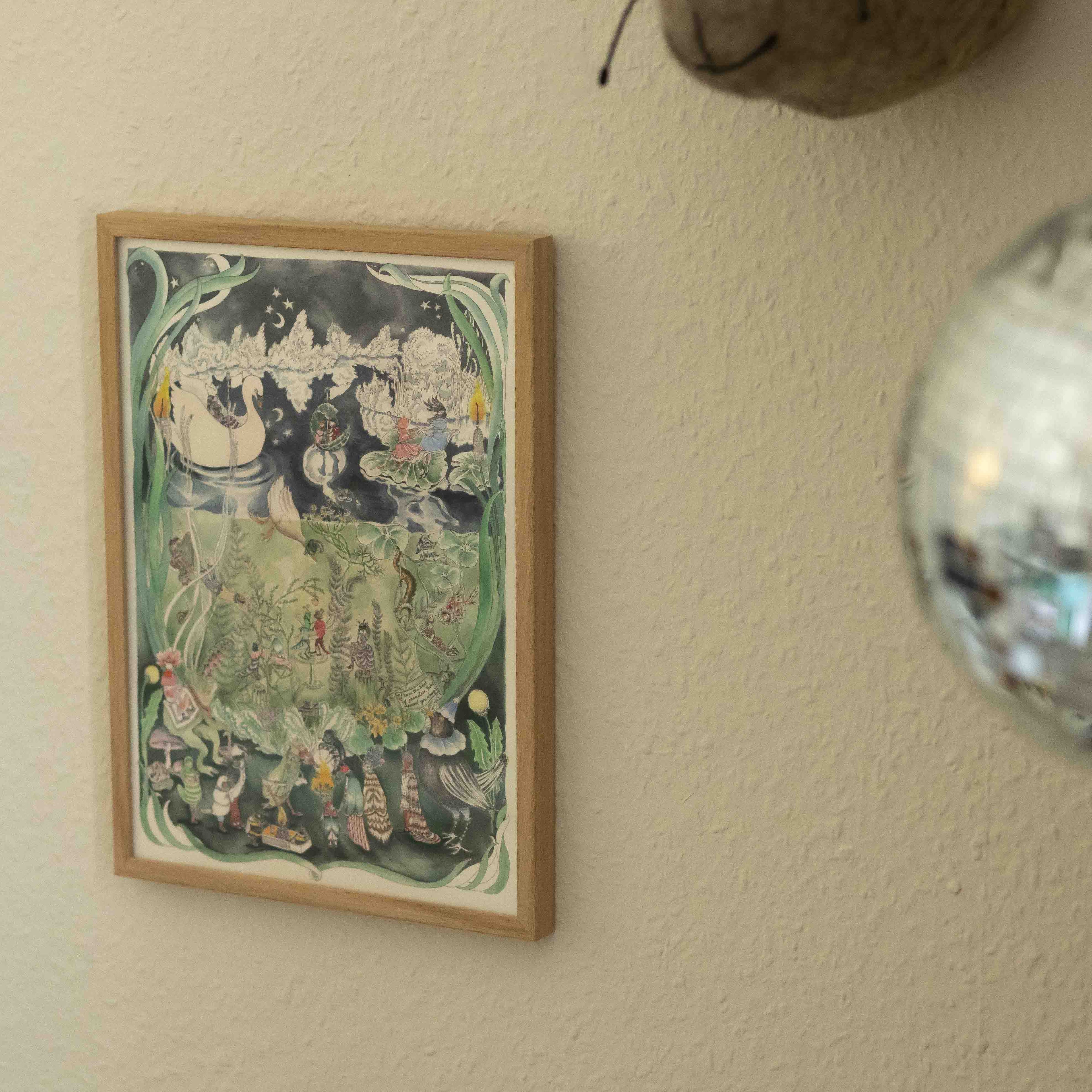 The Pond Dance Nighttime Art Print