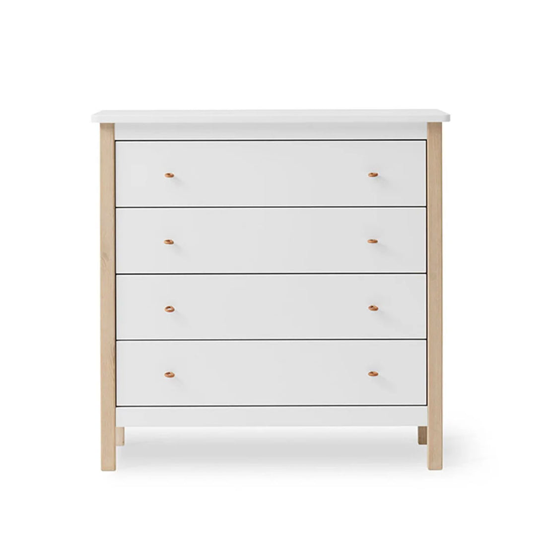 Wood Dresser White/Oak