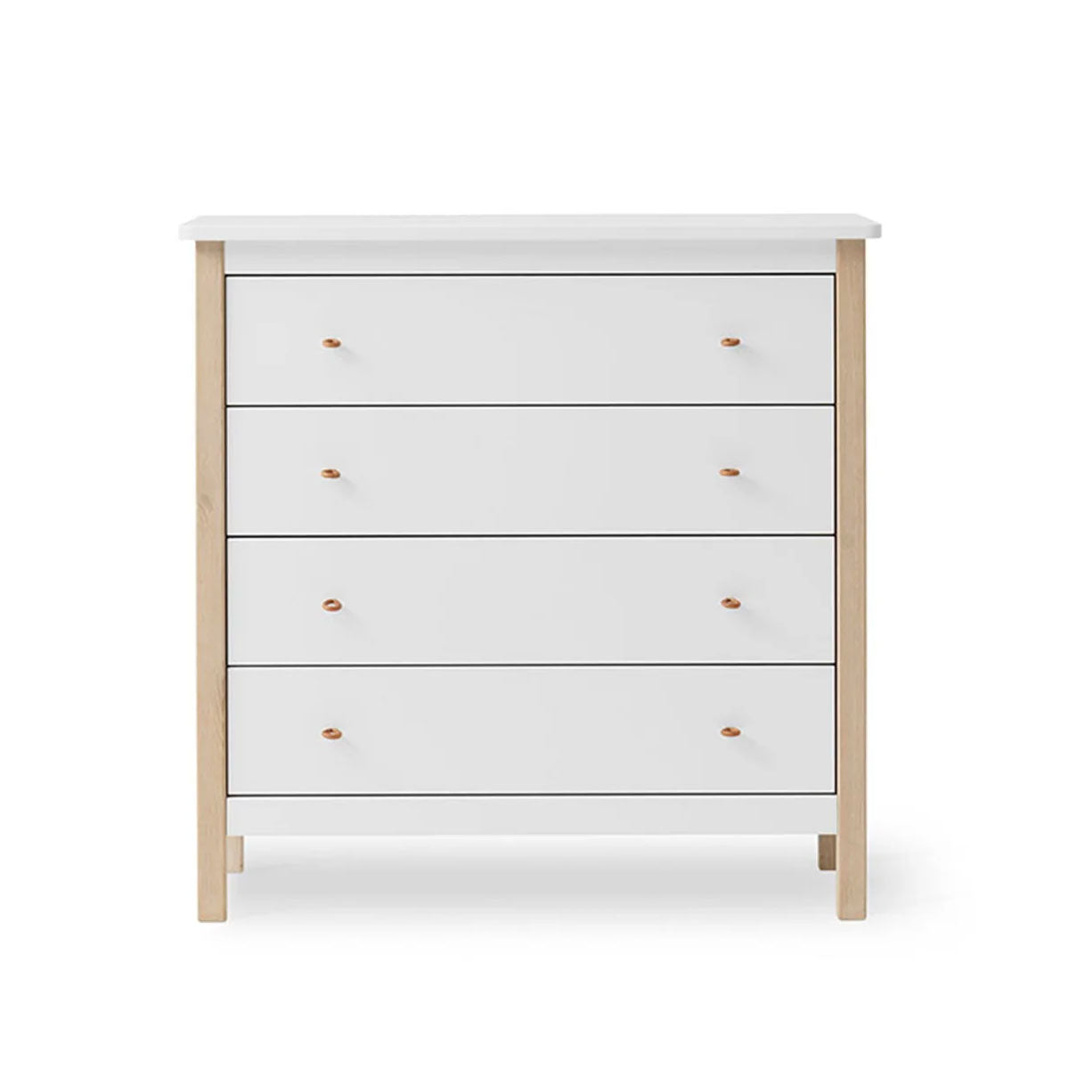 Wood Dresser White/Oak