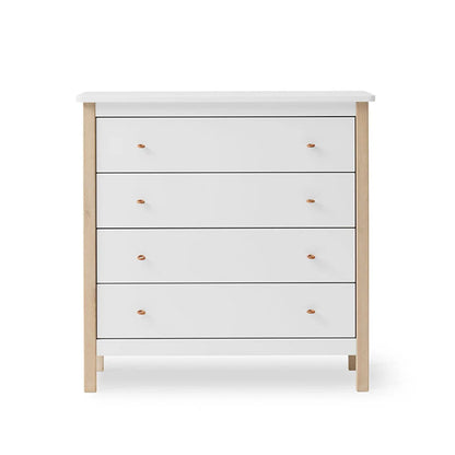 Wood Dresser White/Oak