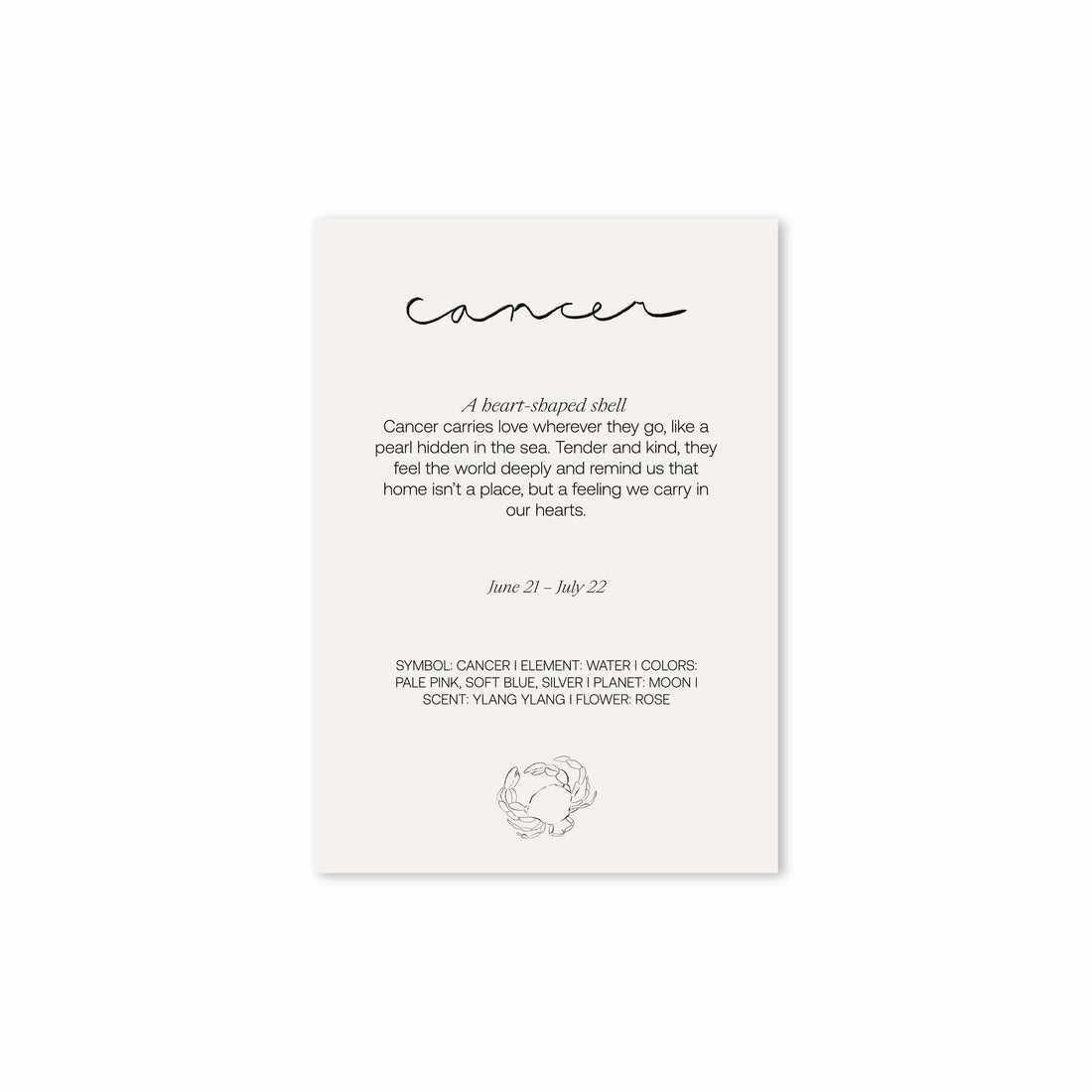 Zodiac Sign Poster Cancer