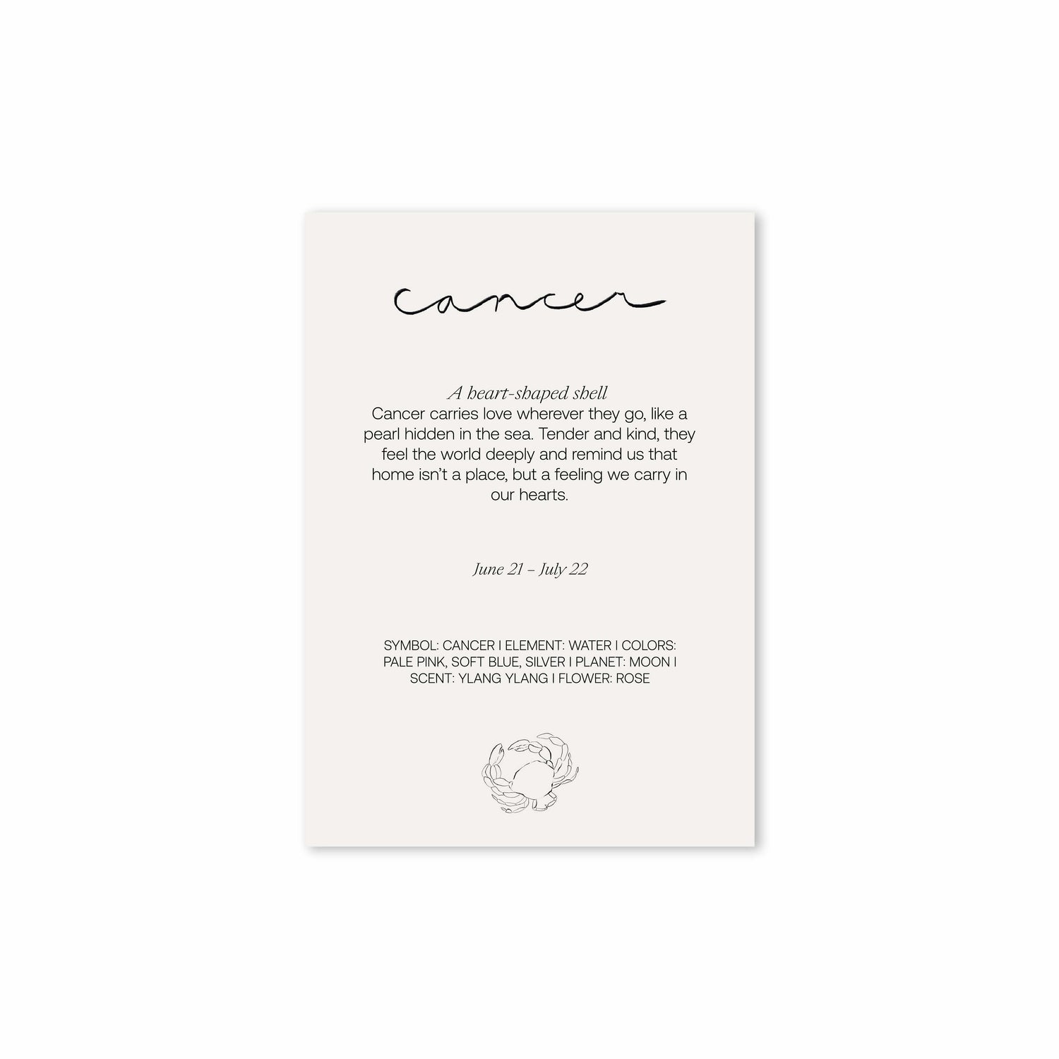 Zodiac Sign Poster Cancer