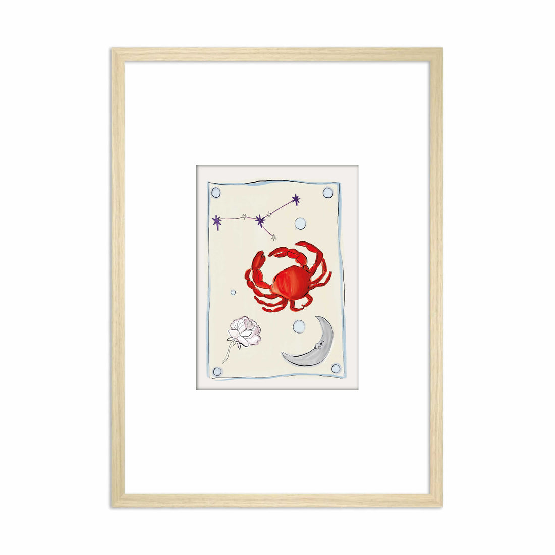 Framed Zodiac Sign Poster Cancer