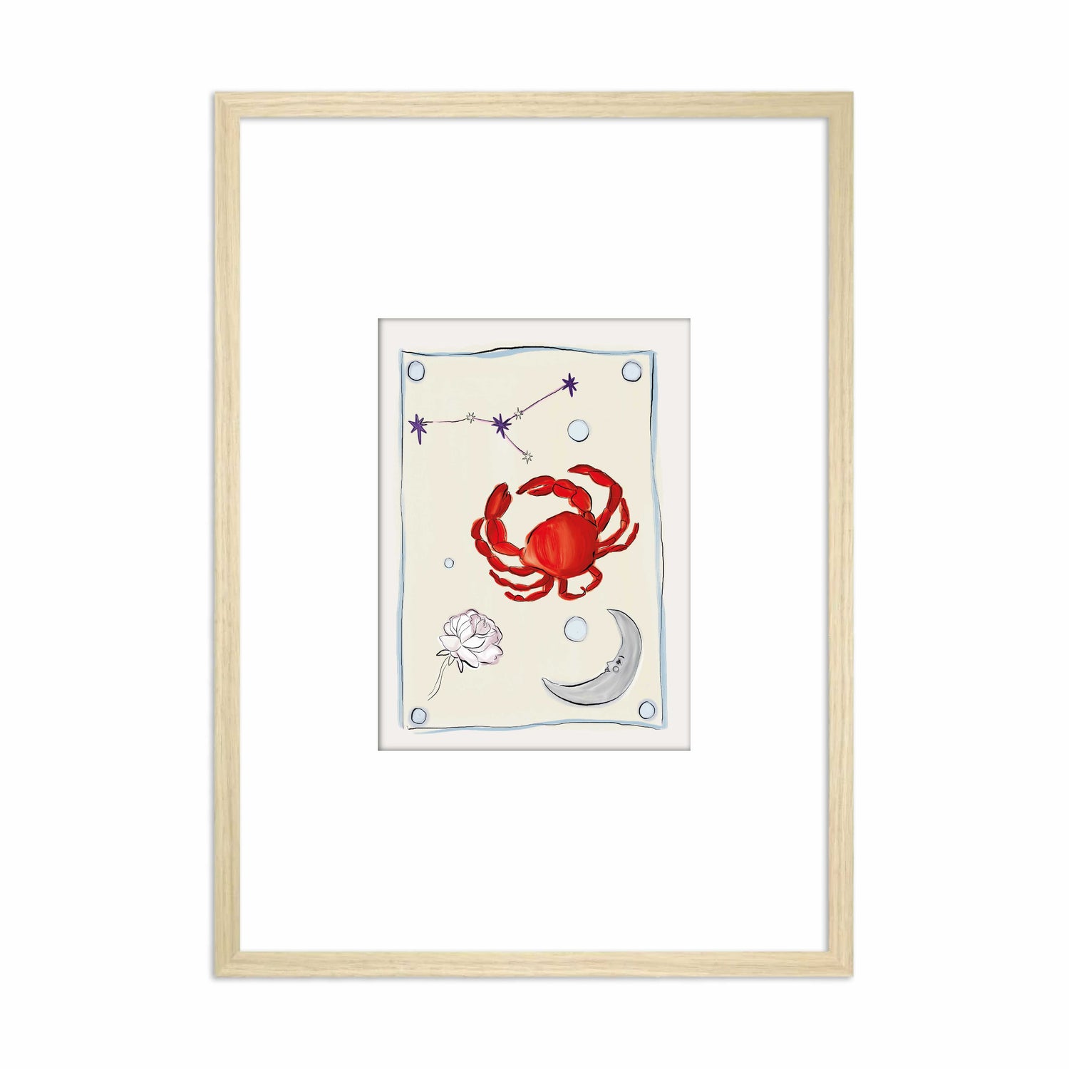 Framed Zodiac Sign Poster Cancer
