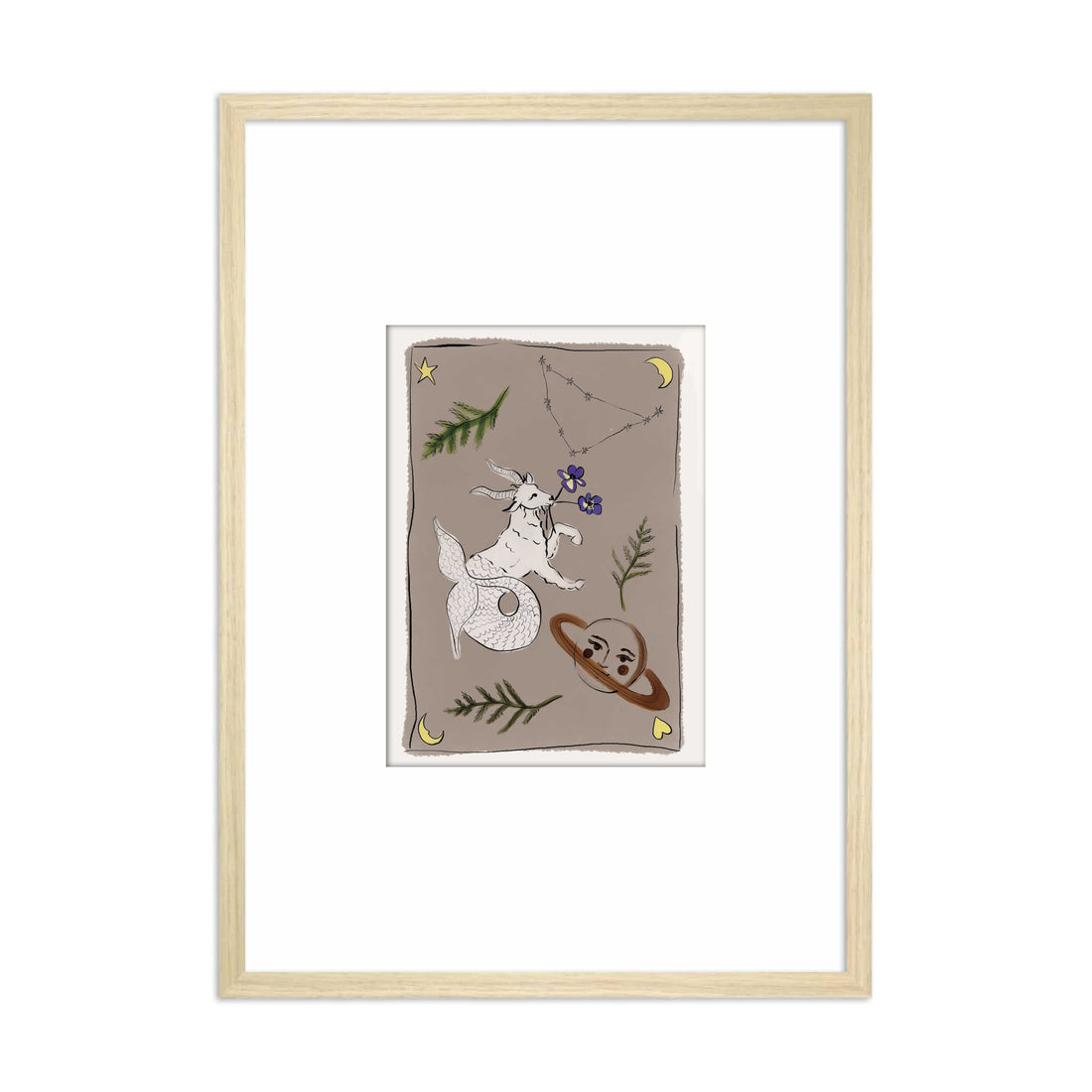 Framed Zodiac Sign Poster Capricorn