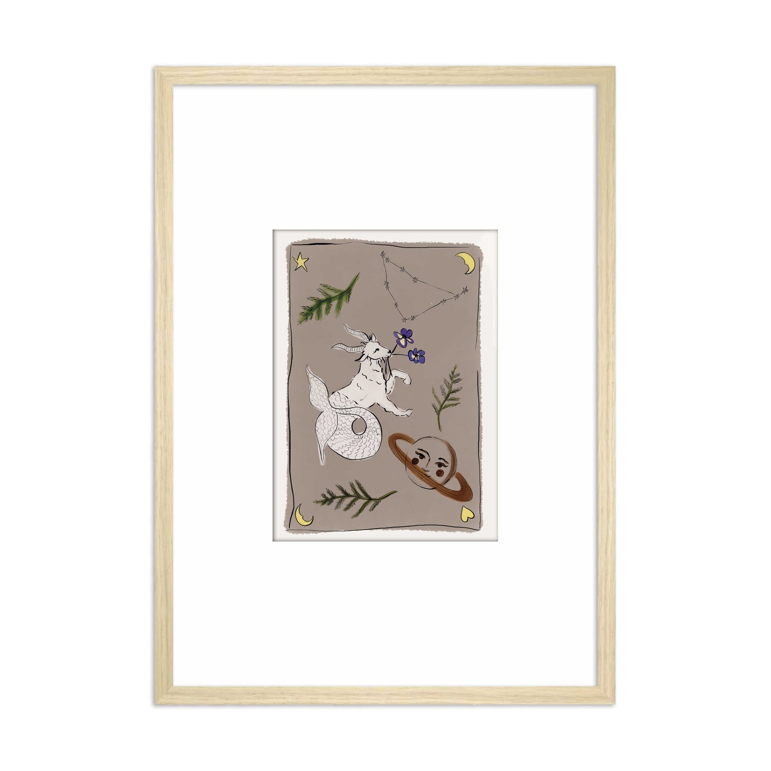 Framed Zodiac Sign Poster Capricorn