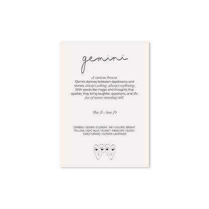 Zodiac Sign Poster Gemini