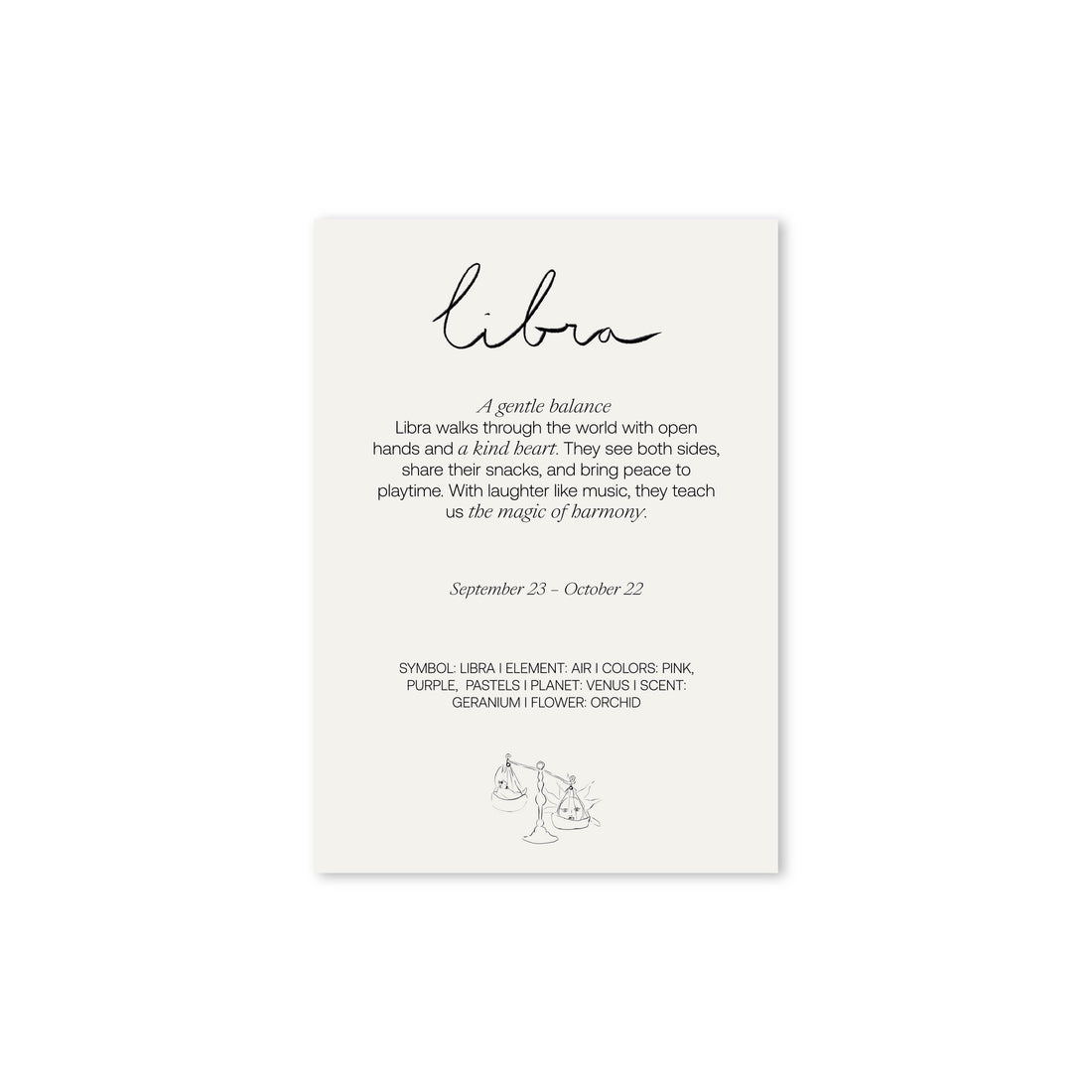 Zodiac Sign Poster Libra