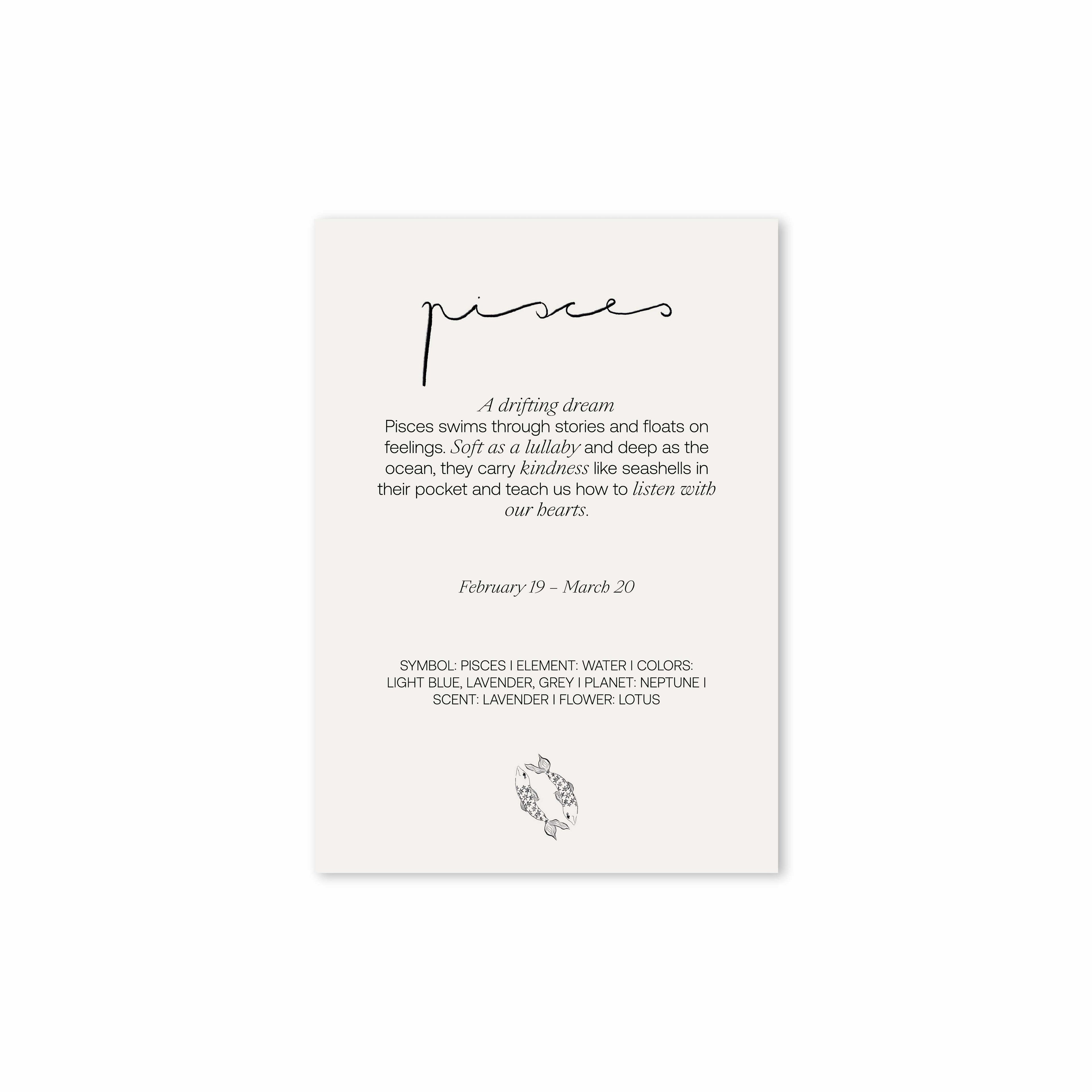 Zodiac Sign Poster Pisces