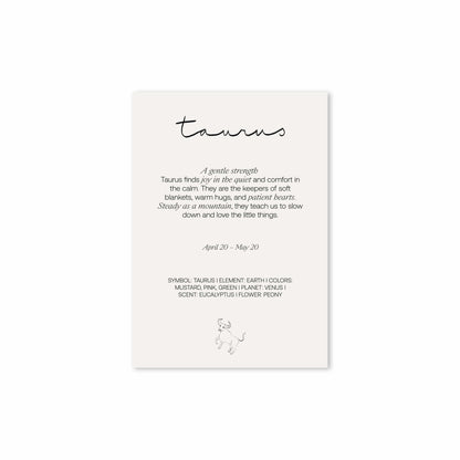 Zodiac Sign Poster Taurus