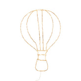 Handgemaakte gouden wandlamp in de vorm van een luchtballon, met koperkleurige LED-verlichting, Zoé Rumeau — sfeervol nachtlampje voor de kinderkamer.