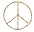 Lighting wall decoration with Peace sign in gold with led lights made by Zoe Rumeau