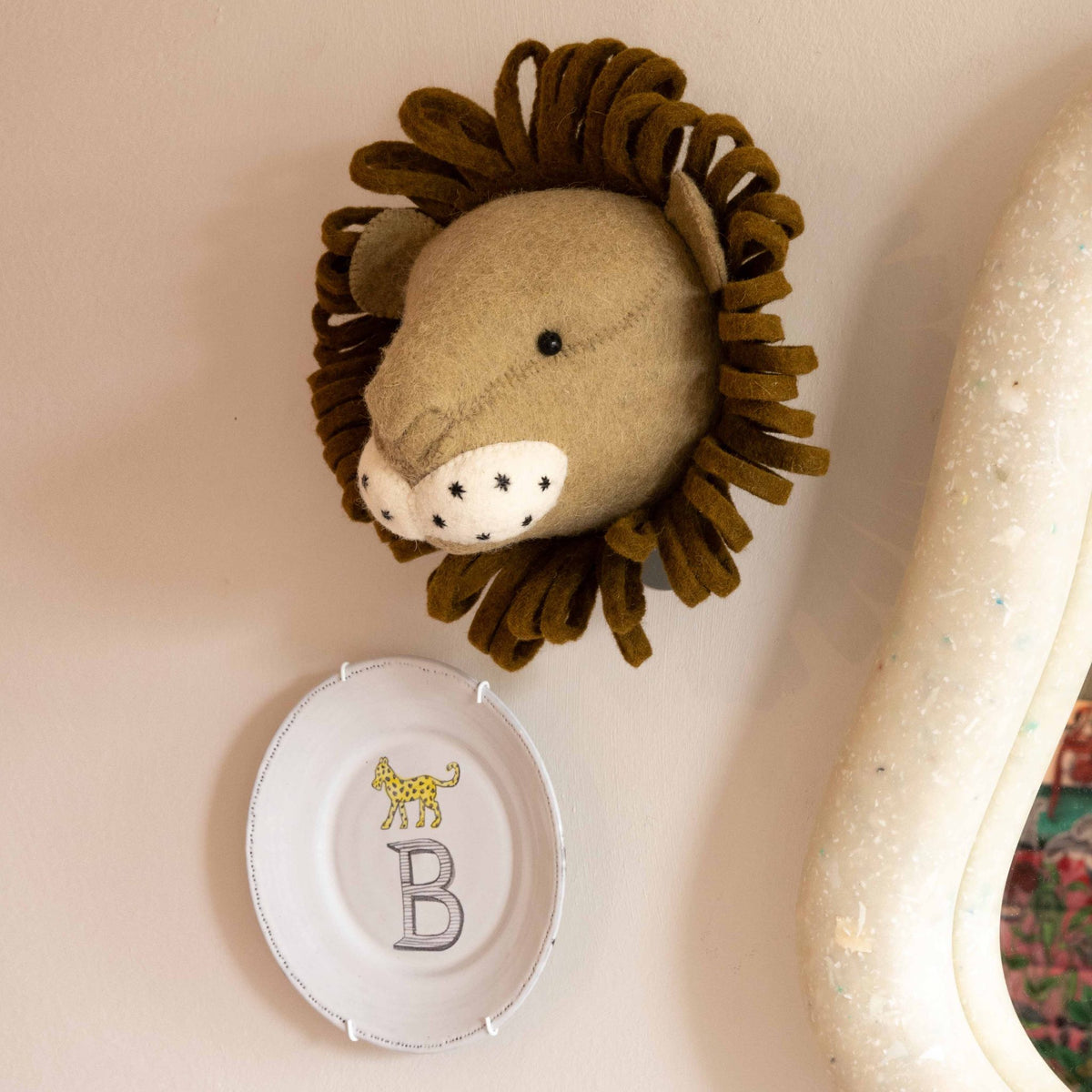 Fiona Walker England Animal Head Mini Lion wall decoration