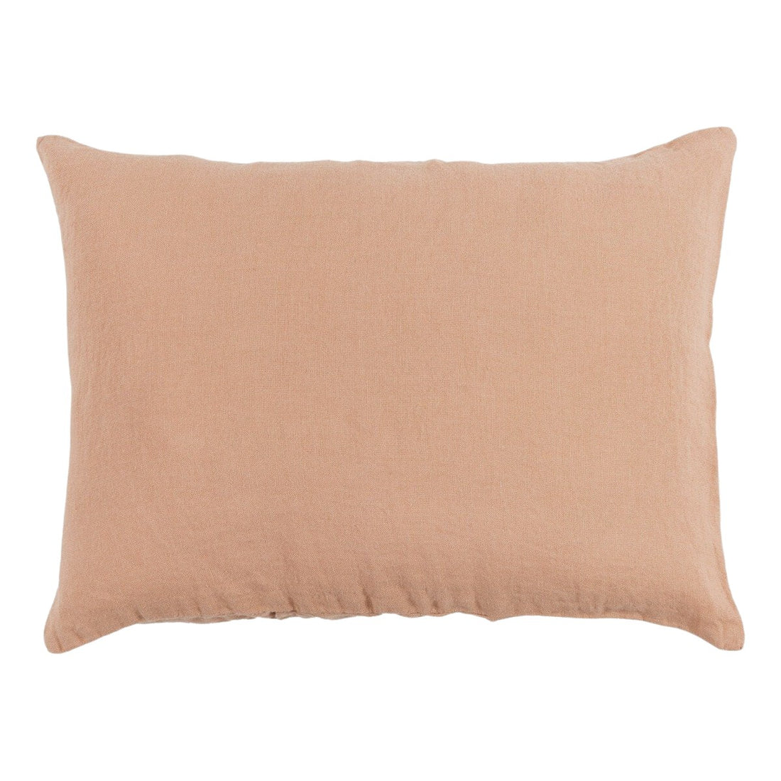 Hazel &amp; George Linen Cushion Cover 30x40 in Cinnamon, a square linen cushion with an envelope closure, on a white background