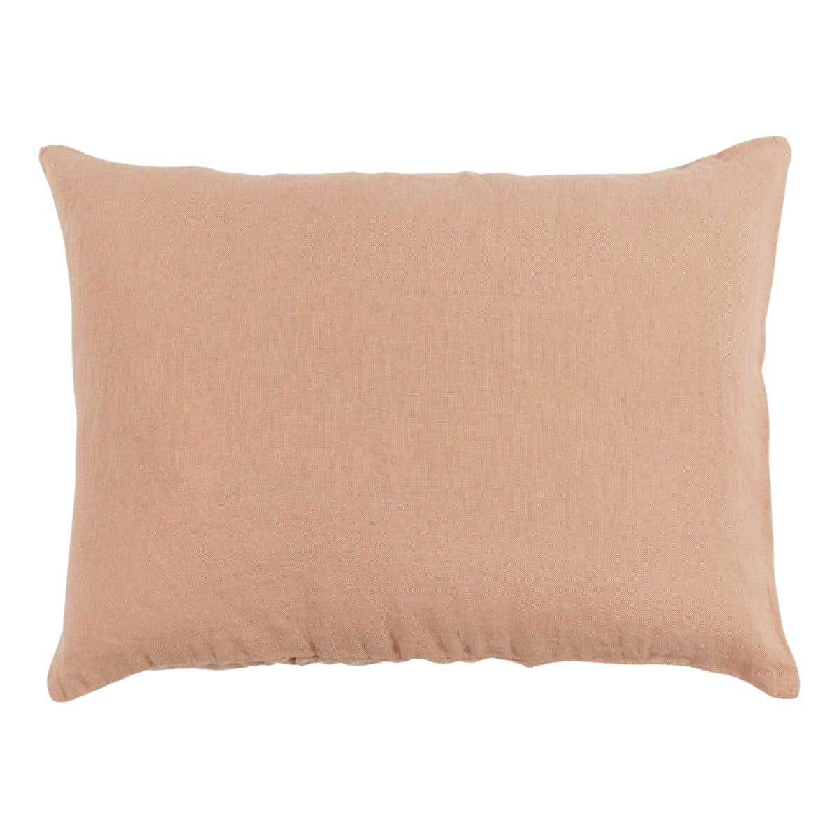 Hazel &amp; George Linen Cushion Cover 30x40 in Cinnamon, a square linen cushion with an envelope closure, on a white background