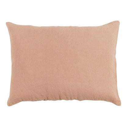 Hazel &amp; George Linen Cushion Cover 30x40 in Cinnamon, a square linen cushion with an envelope closure, on a white background