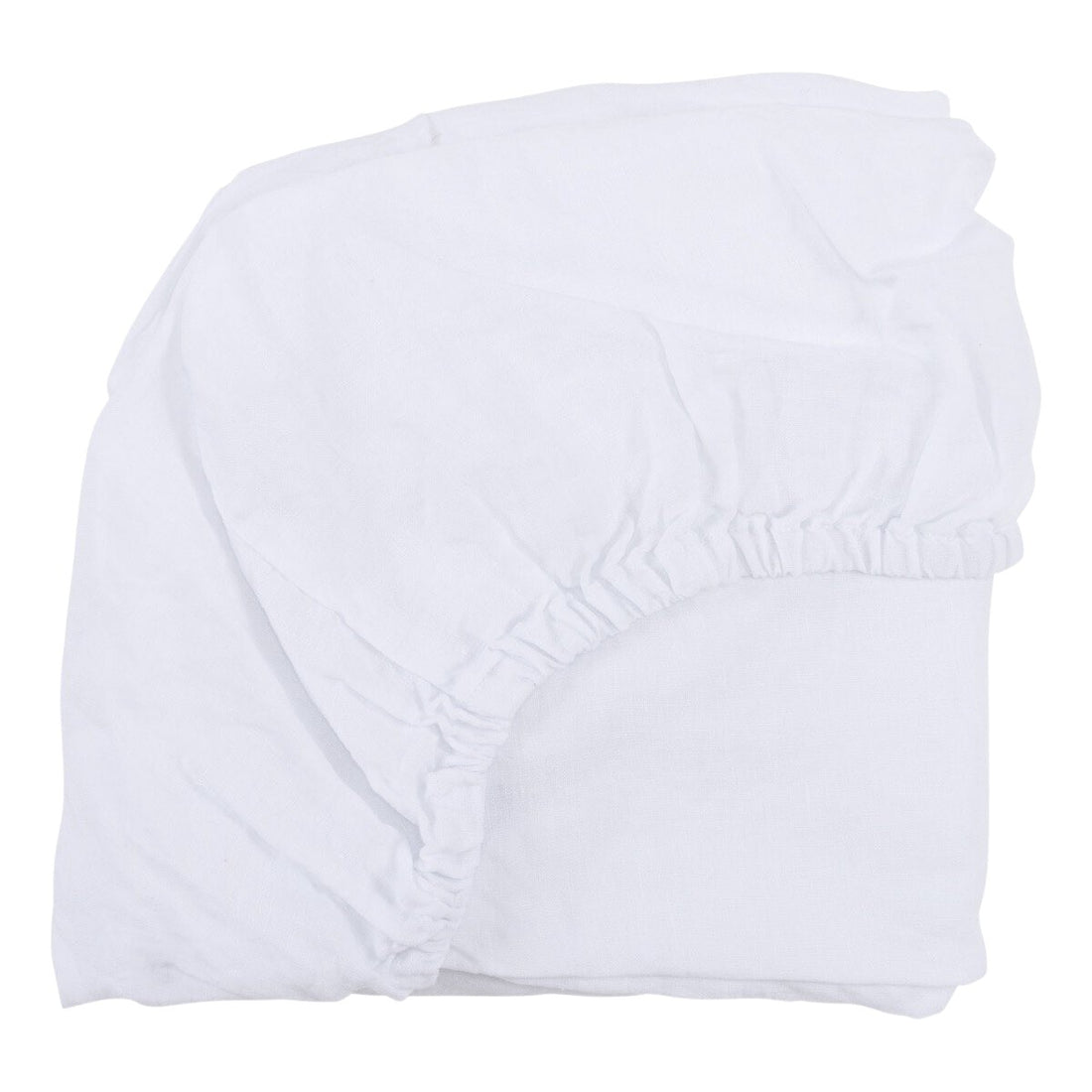 Linen Changing Pad Cover Blanc – product photo