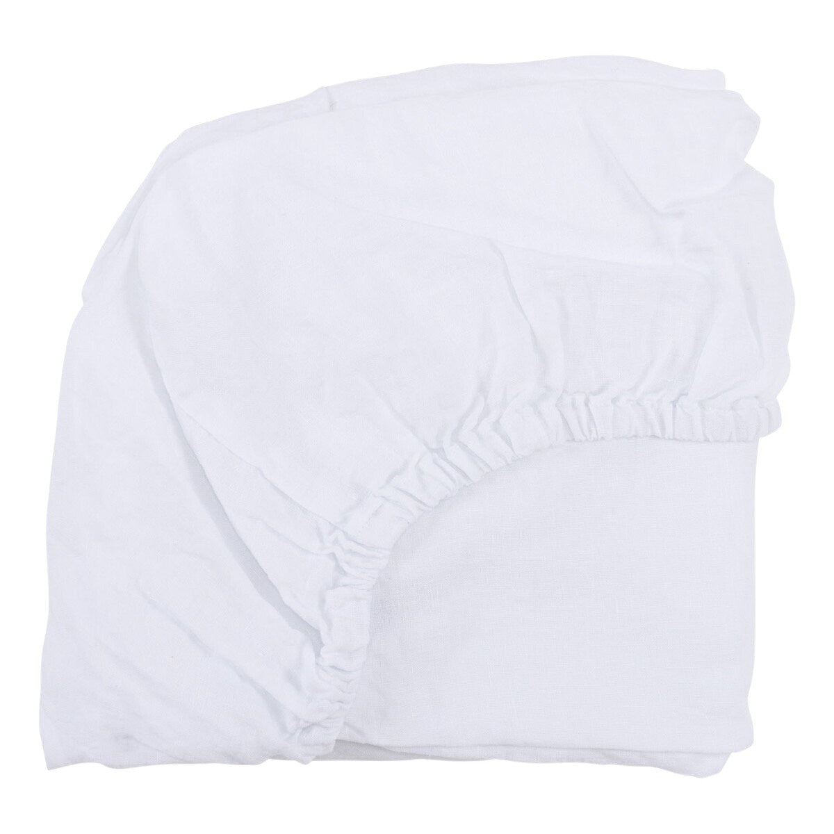 Linen Changing Pad Cover Blanc – product photo