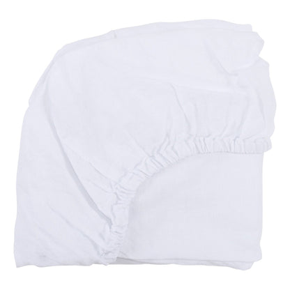 Linen Changing Pad Cover Blanc – product photo