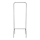 Hazel & George Metal Clothes Stand in black, front view of the minimalist freestanding clothing rail