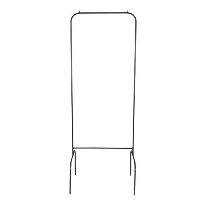 Hazel &amp; George Metal Clothes Stand in black, front view of the minimalist freestanding clothing rail