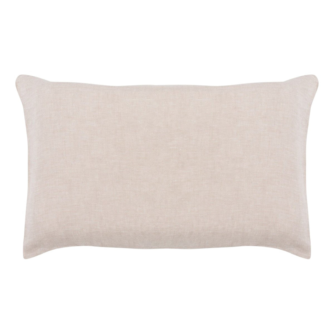 Hazel &amp; George Linen Pillow Cover in Naturel, a rectangular linen pillow with an envelope closure, on a white background