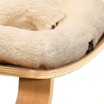 Levo Baby Rocker in beech - Fur Milk Seat