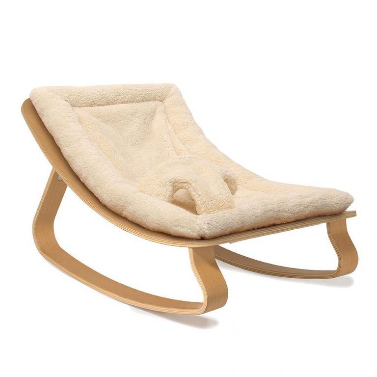 Levo Baby Rocker in beech - Fur Milk Seat