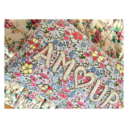 Amour Cushion GField Flowers Pastel