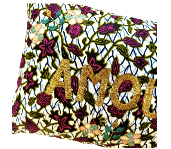 Amour Cushion Purple Khaki