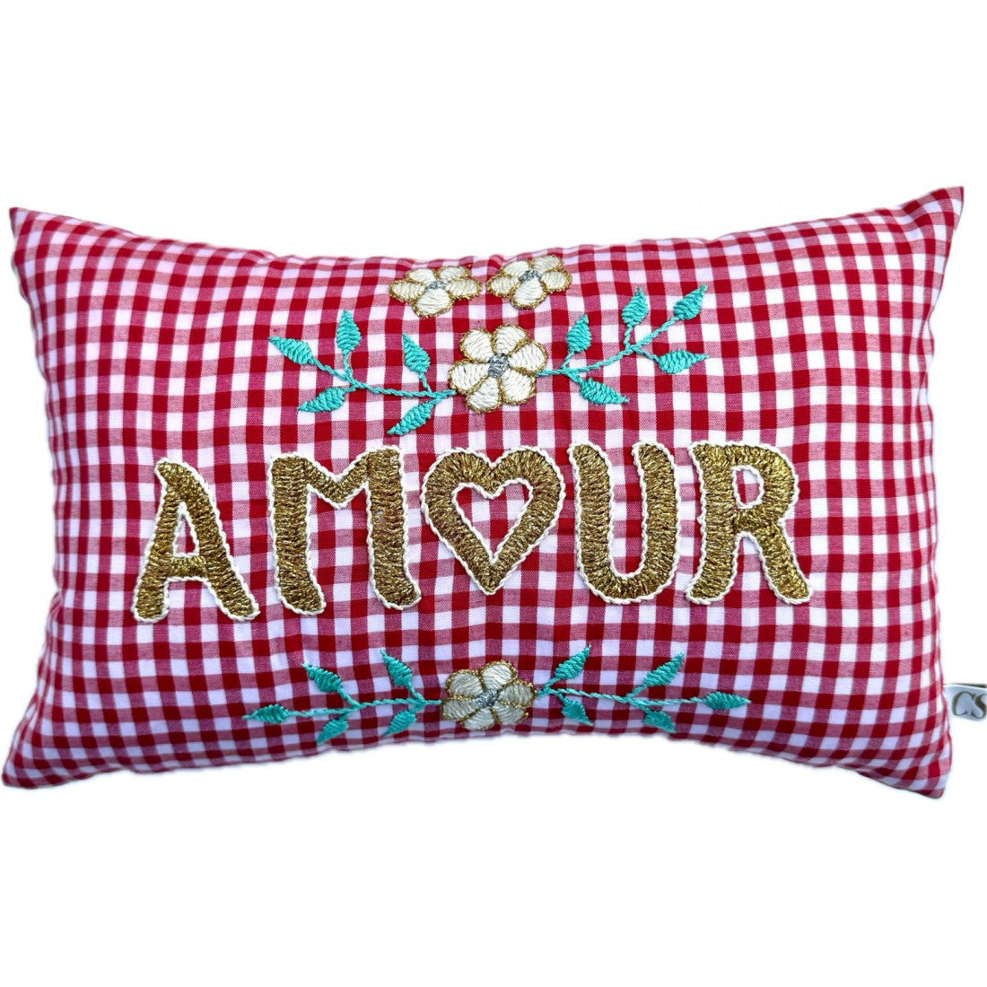 Mini Cushion Amour Red Check