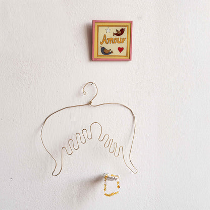 Amour birds yellow painting - Mini