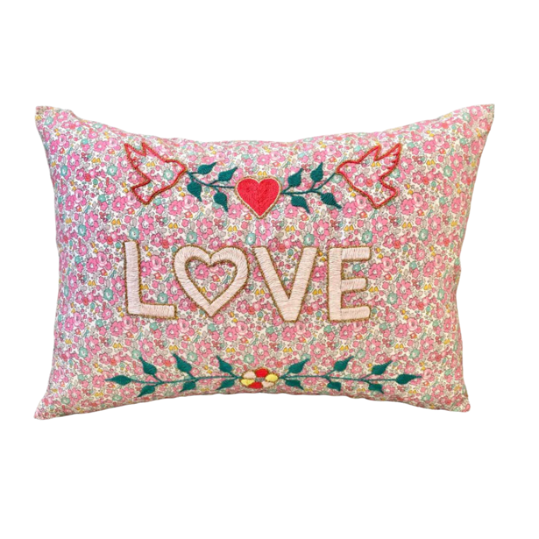 Love Cushion Field FLower Pink