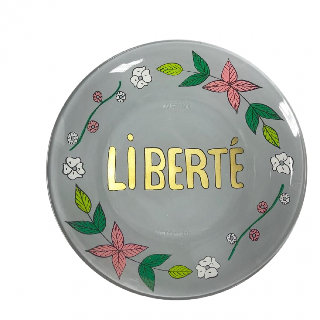 Hangschilderd bord grijs Liberté