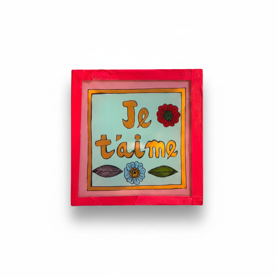 Mini Schilderijtje Je t’Aime Mint