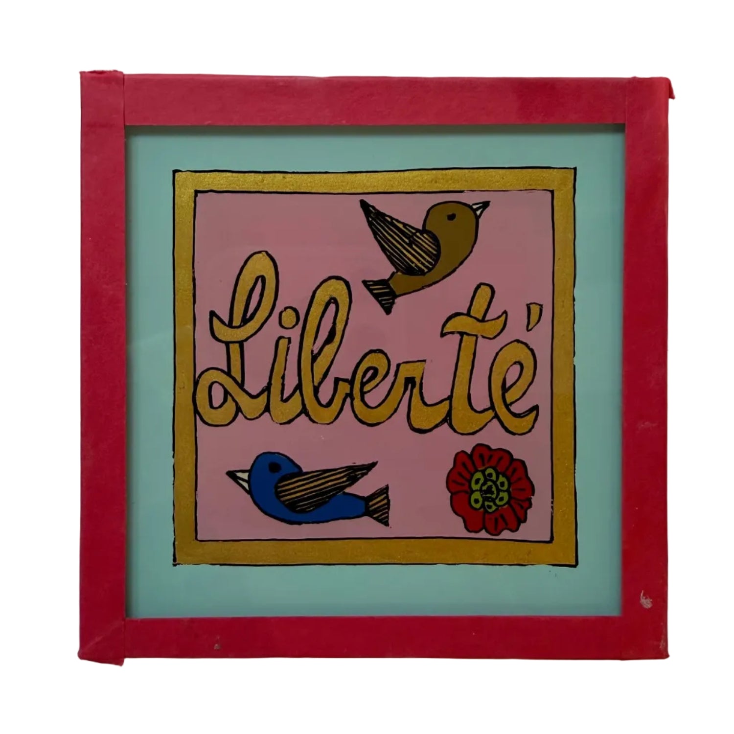 Small framed artwork with &